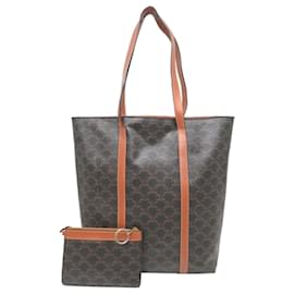 Borsa Tote da donna Celine 194542 Triomphe Marrone - Céline