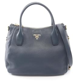 Borsa Tote Prada Navy Vitello Daino