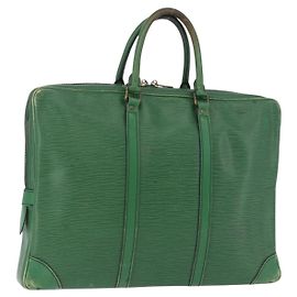 LOUIS VUITTON Epi Porte Documents Voyage Business Bag Green M54474 Auth 195195