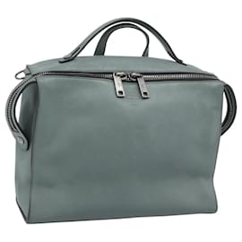 Borsa FENDI in pelle 2way Verde Argento Auth bs36397