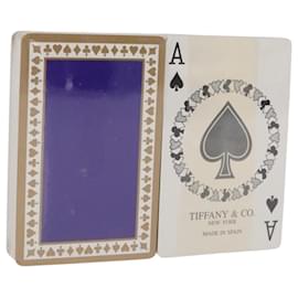 Set di 2 mazzi di carte da gioco TIFFANY&Co. Blu Rosso Auth 195165A - Autre Marque