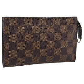 LOUIS VUITTON Damier Ebene Marais Pouch LV Auth 192443