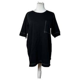 Camiseta de algodón vintage Burberry Negra L