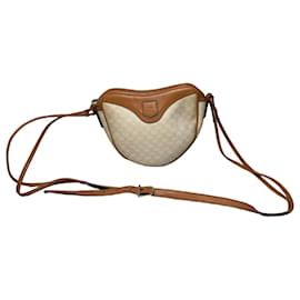 Céline Borsa a Spalla Vintage Celine in Tela Cerata Cream Tan