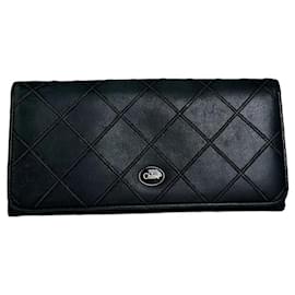 Chloé Vintage Chloe Ledergeldbörse Schwarz Gold