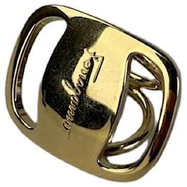 Salvatore Ferragamo Anello Vintage Ferragamo in metallo dorato con logo inciso