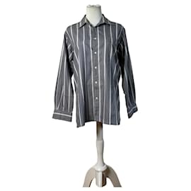 Camicia in cotone vintage Dior da uomo Grigio Bianco M