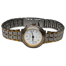 Orologio da polso vintage Dior in acciaio inossidabile argento e oro
