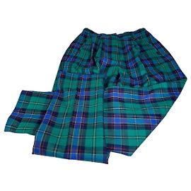 Vintage Balenciaga Wollhose Petrol Violett Rot S