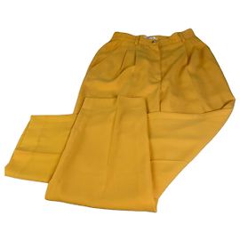 Vintage Balenciaga Polyesterhose Gelb S