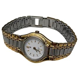 Vintage Givenchy Armbanduhr Gold Silber Edelstahl