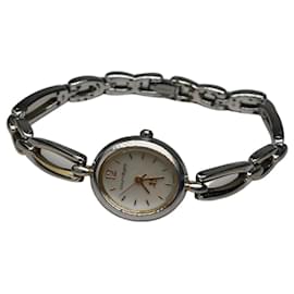 Vintage Courreges Armbanduhr aus Edelstahl Silber Gold