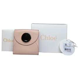Chloé Vintage Chloe Ledergeldbörse Blush Pink Gold Druckknopf