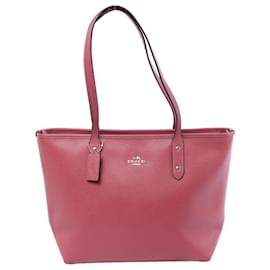 Coach City Leather Shoulder Bag in Pink