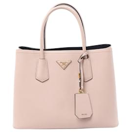 Borsa a mano Prada in pelle Saffiano doppia rosa