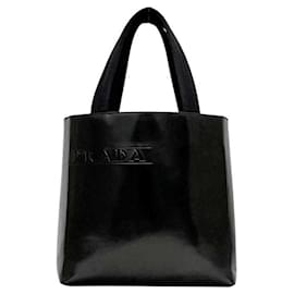 Borsa Tote in pelle nera Prada