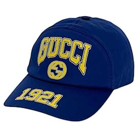Gucci Baseballkappe aus blauem Canvas