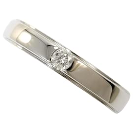 Anel de banda em platina 950 com diamante azul - Autre Marque