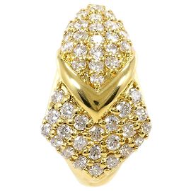 Autre Marque Orecchini a lobo con diamante e oro 18K