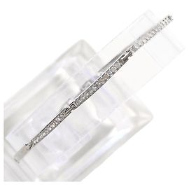 Autre Marque Bracciale con charm in oro bianco 18K con diamante