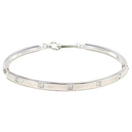 Autre Marque Bracciale rigido in oro bianco 18K con diamanti