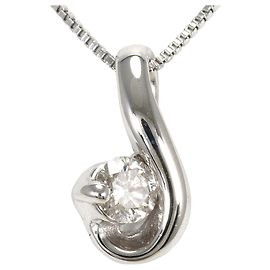 Autre Marque Collana in oro bianco 10K con diamante