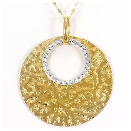 Autre Marque Colar de ouro 18K tricolor ouro rosa branco e amarelo