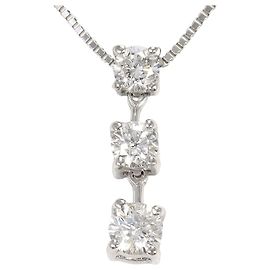 Autre Marque Collana in oro bianco 14K con diamante
