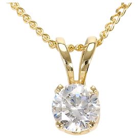Autre Marque Collana in oro giallo 14K con zircone cubico