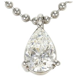 Autre Marque Collar con colgante de platino y diamantes