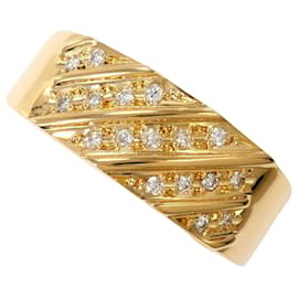 Autre Marque Anello a fascia in oro giallo 18K con diamante