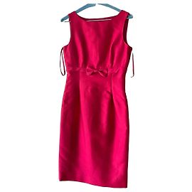 Hobbs Invitation Kleid aus roter Wolle und Seide mit Schleife