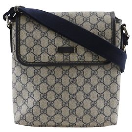 Bolso de hombro Gucci GG Supreme Canvas Navy