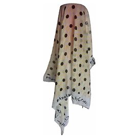 Autre Marque Manila Grace Seidentuch mit Polka Dots