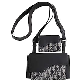 Pochette a tracolla Dior Elite in pelle nera