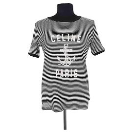 Camiseta Anchor Céline negra de algodón