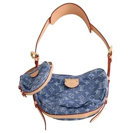 Louis Vuitton Croissant MM Borsa a tracolla denim blu
