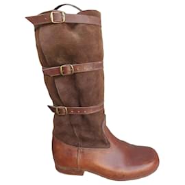 La Botte Gardiane Botas Camarguesa de Cuero Marrón