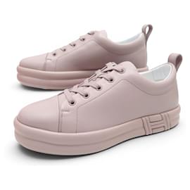 Hermès NUOVE SNEAKERS HERMES HAPPY H232109Z 39 PELLE ROSA