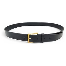 Yves Saint Laurent NUEVO CINTURÓN SAINT LAURENT 30MM 828776 T95 EN CUERO NEGRO