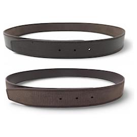 Hermès NUOVA CINTURA HERMES T80 32MM REVERSIBILE PELLE GRAIN MARRONE SCAMOSCIA