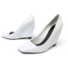 SCARPE LOUIS VUITTON PLATAFORMA FUTURISTICA XO8E4J 38 PELLE BIANCA