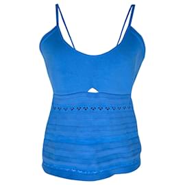 Victoria Beckham Cami Cutout Tank Top aus blauer Viskose