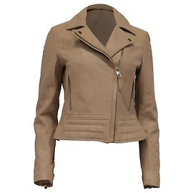 Giacca Moto Michael Michael Kors in pelle beige