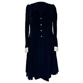 Autre Marque Vestido midi con cuello en V Philosophy di Lorenzo Serafini en acetato negro
