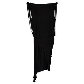 Mini dress con frange LeiLei in rayon nero di Herve Leger