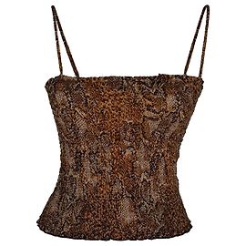 Top fruncido Matea de Nanushka en viscosa con estampado animal