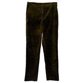 Max Mara Hose mit geradem Bein aus olivfarbenem Samt