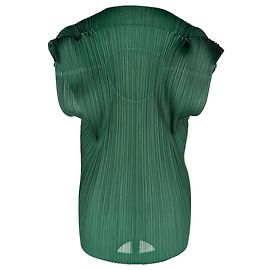Kurzärmelige Bluse Pleats Please aus Polyester in Grün