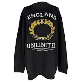 Burberry England Unlimited Sweatshirt aus schwarzer Baumwolle
